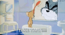 Rude Tom And Jerry GIF - Rude Tom And Jerry Take That GIFs