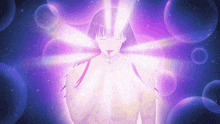a woman with a glowing light coming from her eyes