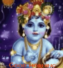 Krishna Good Morning GIF