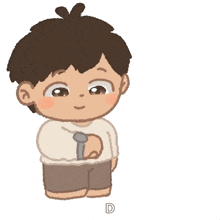 a cartoon drawing of a boy and a girl hugging each other