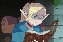 Delicious In Dungeon Marcille Searching Book Spell GIF - Delicious In Dungeon Marcille Searching Book Spell Delicious In Dungeon Marcille GIFs