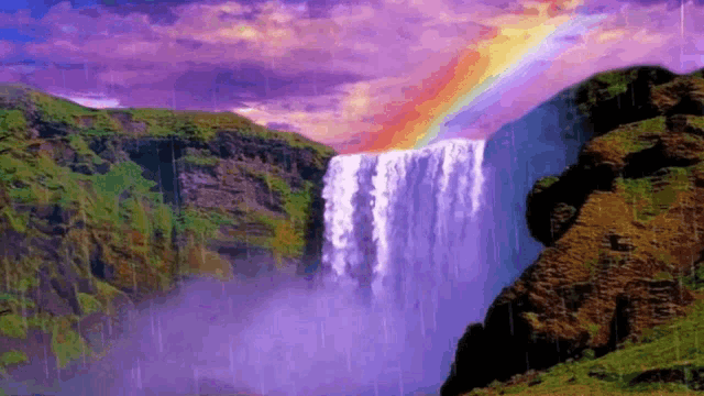 Fantasy Waterfall HD Wallpaper by Kaolinn