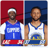Los Angeles Clippers (34) Vs. Golden State Warriors (37) Half-time Break GIF - Nba Basketball Nba 2021 GIFs