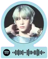 a spotify sticker with a picture of a woman 's face