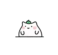 a cartoon cat with a cup of coffee in a speech bubble above its head .