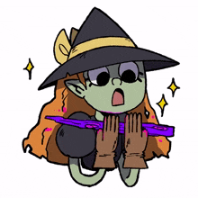 witch halloween woman surprised eager