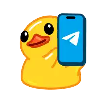 a yellow duck is holding a phone and a computer screen
