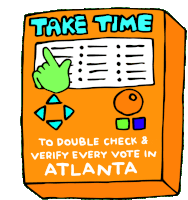 Take Time To Double Check Sticker - Take Time To Double Check Verify Every Vote Stickers