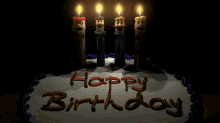 happy birthday barbershop quartet candles