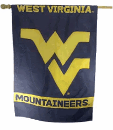 wvu graduation mountaineers banner flag