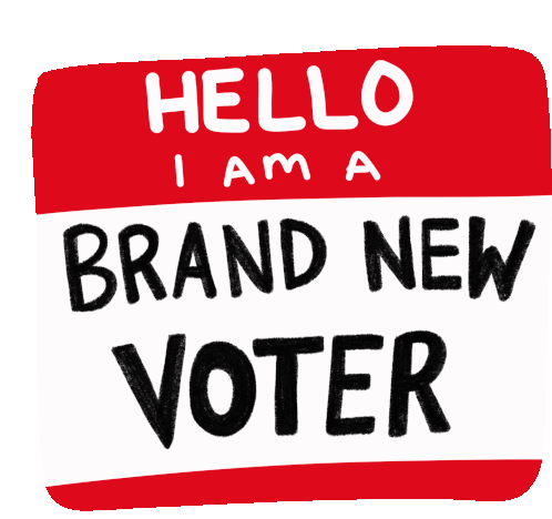 New Voter First Time Voter Sticker - New Voter First Time Voter Brand New Voter Stickers