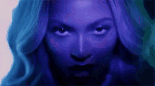 Beyonce Cast In Blue Light GIF