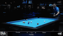 us open straight pool billy thorpe gabe owen pool competition