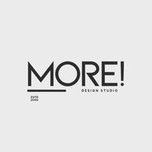 a logo for a design studio called more design studio
