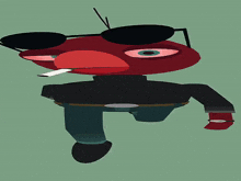 a cartoon character wearing sunglasses and a cigarette in his mouth