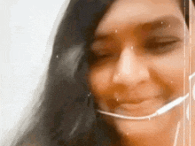 a close up of a woman wearing headphones