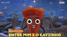 a cartoon character with the words entre mim e o kayzinho written below it