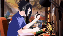 Naruto Sasuke Chill GIF
