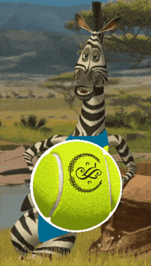 Marty Zebra GIF - Marty Zebra Tennis Ball GIFs