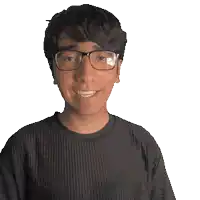a man wearing glasses and a shirt that says leonardo on it