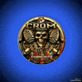 a skull in a circle that says crom indonesia on it