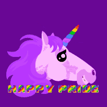 Happy Pride Pride Unicorn GIF - Happy Pride Pride Unicorn Pride Rainbow GIFs