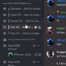 a screenshot of a discord conversation between team 863 and quadratik