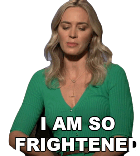 Im So Frightened Emily Blunt Sticker - Im So Frightened Emily Blunt Bustle Stickers