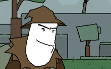 a pixel art drawing of a person wearing a wizard hat