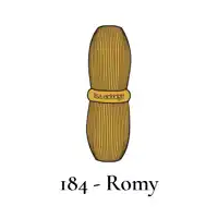 a drawing of a peanut with the words 184 romy below it