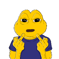Pepe Middle Finger Sticker
