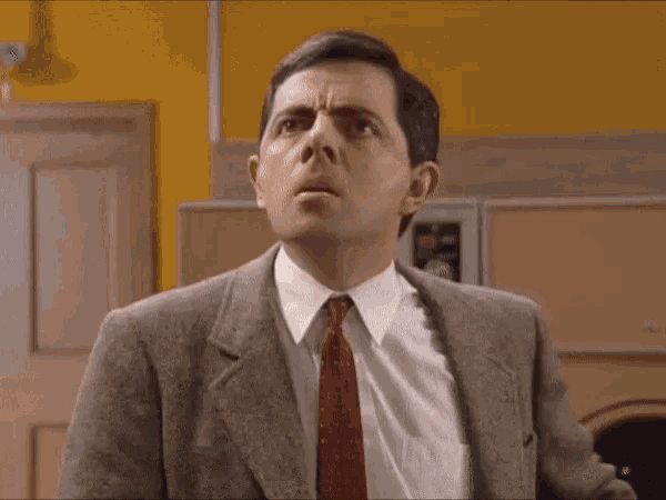 Scared Bean Gif - Mr.bean Gifs Gif Bhayam - Kulfy