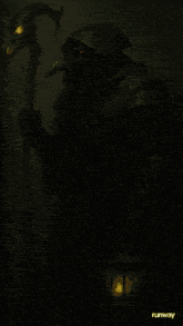 a painting of a plague doctor holding a lantern and a cane has the word runaway on the bottom