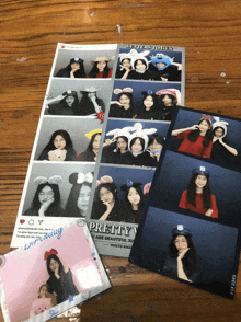 a photo booth has a sticker that says " pretty "