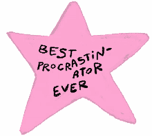 lazy star cute sticker procrastinator