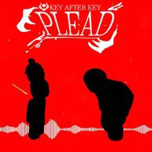 a poster for key after key plead with two people on it