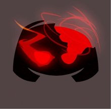 a discord logo with a red light coming out of its eyes