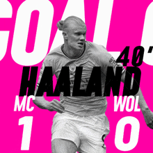 a soccer player named haaland has scored 40 goals