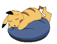 Pikachu Sleep Sticker - Pikachu Sleep Pokemon Stickers