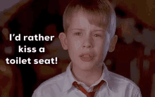 Home Alone Kevin Mcallister GIF - Home Alone Kevin Mcallister Rather Kiss A Toilet Seat GIFs