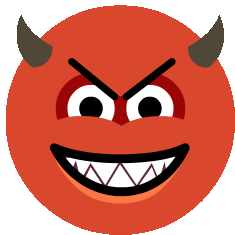 Smiling Imp Devil Sticker - Smiling Imp Devil Smiling Face With Horns Stickers