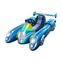 Blue Speeder Kart Sticker - Blue Speeder Kart Speeder Stickers