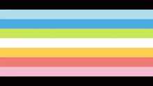 a colorful striped background with the word queer written on it