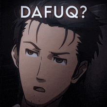 a man with a serious look on his face and the words da fuq written above him