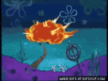 Spongebob Explosion GIF - Spongebob Explosion Nuke GIFs