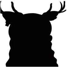 a cartoon of a girl with antlers on her head