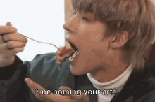 Eating Art Mingi GIF - Eating Art Mingi Mingi Ateez GIFs