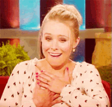 Touched GIF - Touched Crying Kristen Bell GIFs