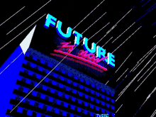 future is now outrun style building
