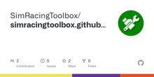 a screenshot of the simracing toolbox website on github .